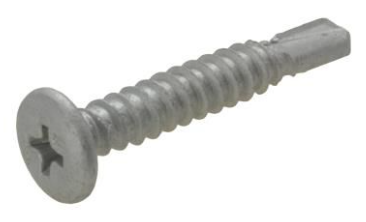 8G x 25mm Galvanised Button Head Metal Screws - 100 pack